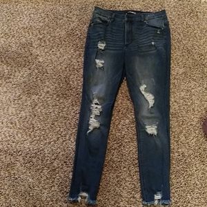 Express High Rise Ankle Jeans